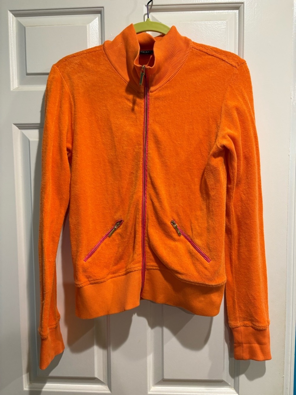 Ralph Lauren black label full zip track jacket orange M